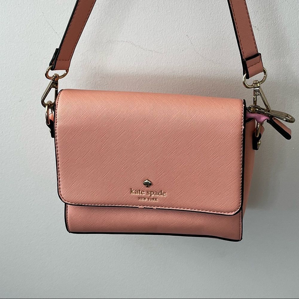 Kate Spade New York Staci Small Flap Crossbody Chalk Pink Leather purse. - Picture 1 of 7
